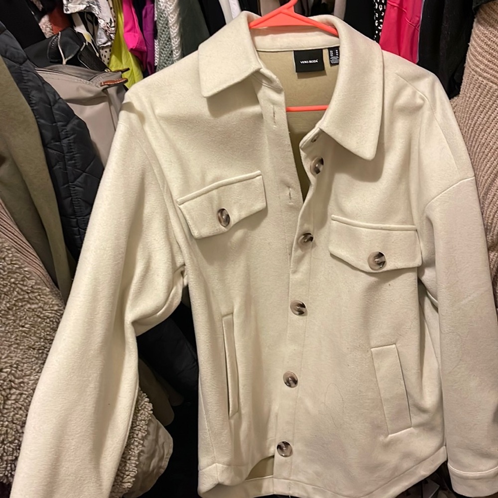 Cream colored shacket size medium